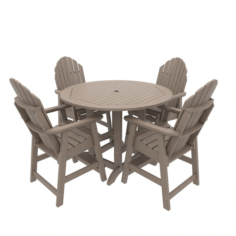 Ensemble de salle à manger 5 pièces Muskoka Adirondack hauteur comptoir 48 de qualité commerciale Highwood