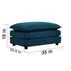 Canapé d'angle en U 5 places convertible avec 1 pouf