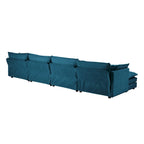 Canapé d'angle en U 5 places convertible avec 1 pouf