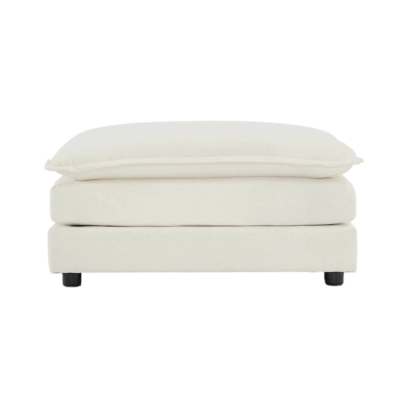 Canapé d'angle en U 5 places convertible avec 1 pouf