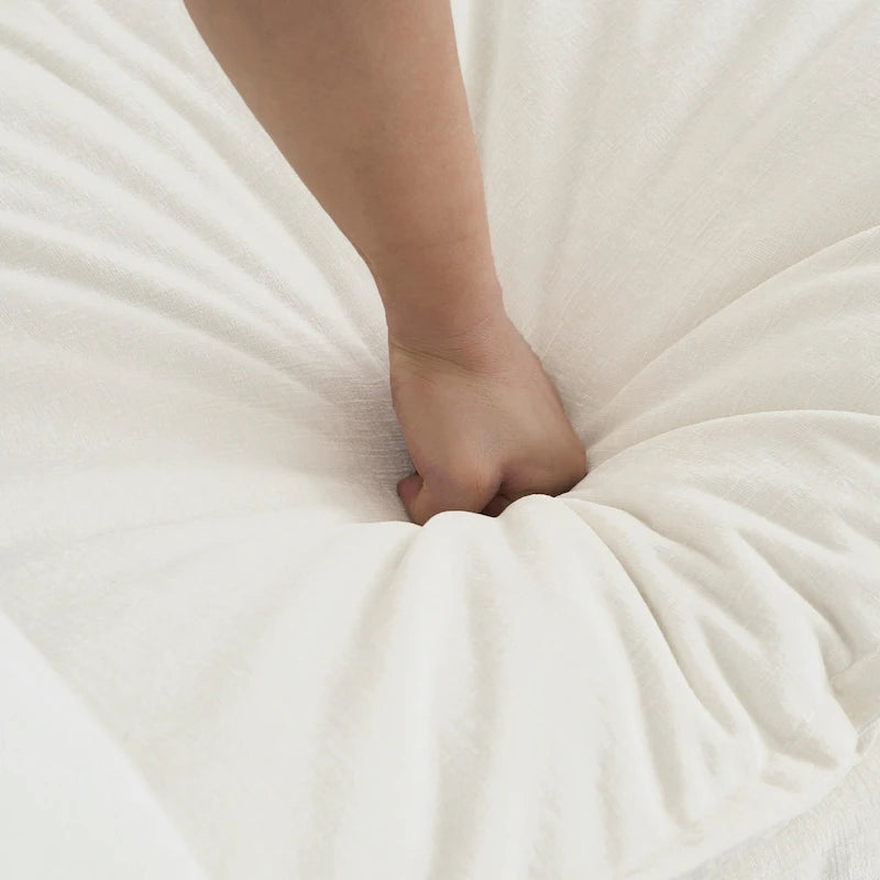 Canapé d'angle en U 5 places convertible avec 1 pouf