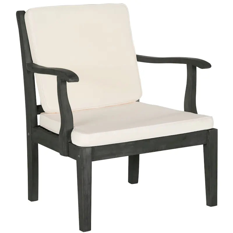 SAFAVIEH Ensemble de patio 4 pièces Kaia en bois d'acacia d'extérieur - 39Wx24Dx14H