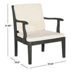 SAFAVIEH Ensemble de patio 4 pièces Kaia en bois d'acacia d'extérieur - 39Wx24Dx14H