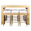 SAFAVIEH Yahaira Ensemble de salle à manger d'extérieur 7 pièces - 59x28x42H po