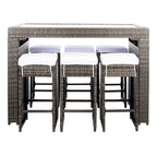 SAFAVIEH Yahaira Ensemble de salle à manger d'extérieur 7 pièces - 59x28x42H po