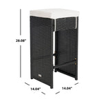 SAFAVIEH Yahaira Ensemble de salle à manger d'extérieur 7 pièces - 59x28x42H po