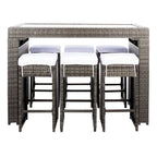 SAFAVIEH Yahaira Ensemble de salle à manger d'extérieur 7 pièces - 59x28x42H po