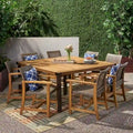 Belgrade Outdoor 8 Seater Acacia Wood Dining Set by Christopher Knight Home
