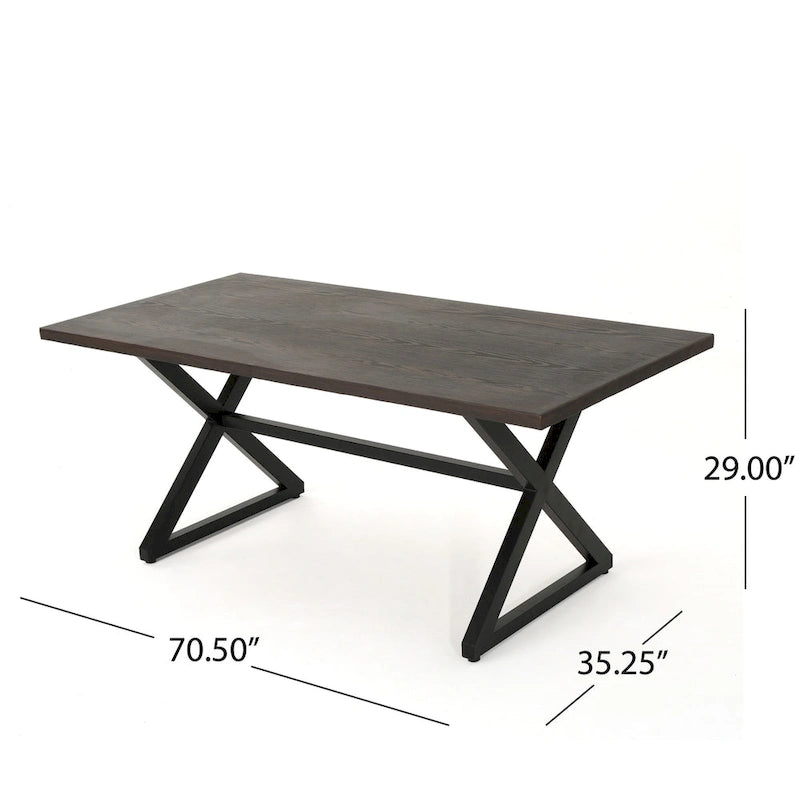 Ensemble de salle à manger d'extérieur 7 pièces en osier/aluminium/fer Grayson PE par Christopher Knight Home