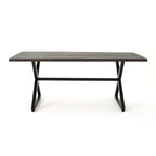 Ensemble de salle à manger d'extérieur 7 pièces en osier/aluminium/fer Grayson PE par Christopher Knight Home