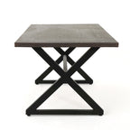 Ensemble de salle à manger d'extérieur 7 pièces en osier/aluminium/fer Grayson PE par Christopher Knight Home