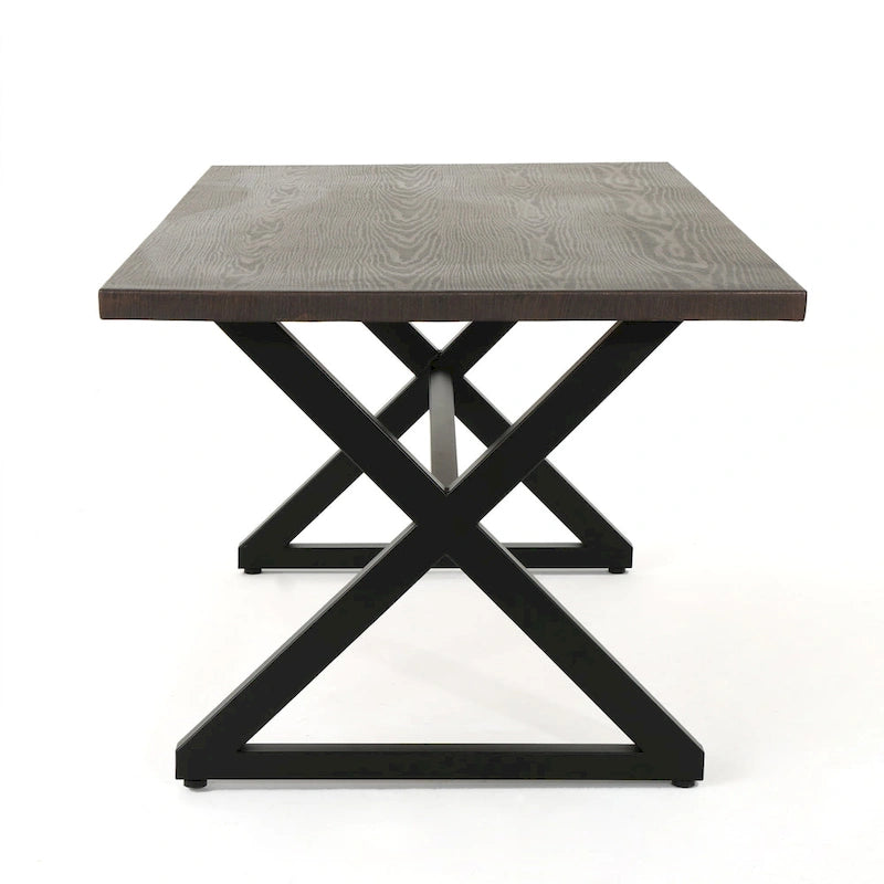 Ensemble de salle à manger d'extérieur 7 pièces en osier/aluminium/fer Grayson PE par Christopher Knight Home