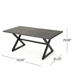 Ensemble de salle à manger d'extérieur 7 pièces en osier/aluminium/fer Grayson PE par Christopher Knight Home