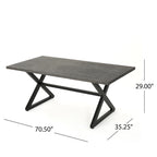 Ensemble de salle à manger d'extérieur 7 pièces en osier/aluminium/fer Grayson PE par Christopher Knight Home