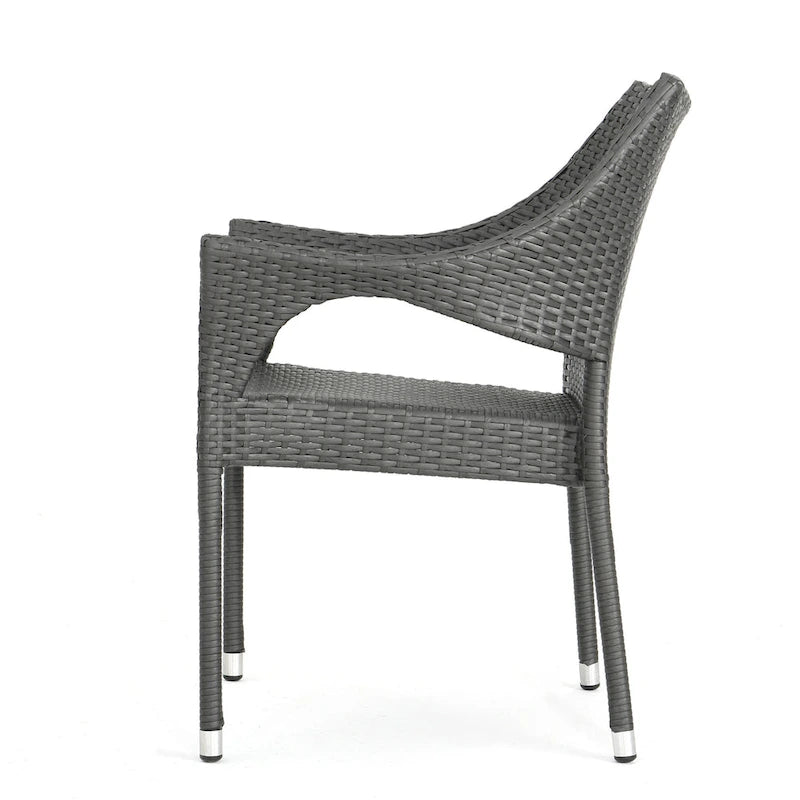 Ensemble de salle à manger d'extérieur 7 pièces en osier/aluminium/fer Grayson PE par Christopher Knight Home
