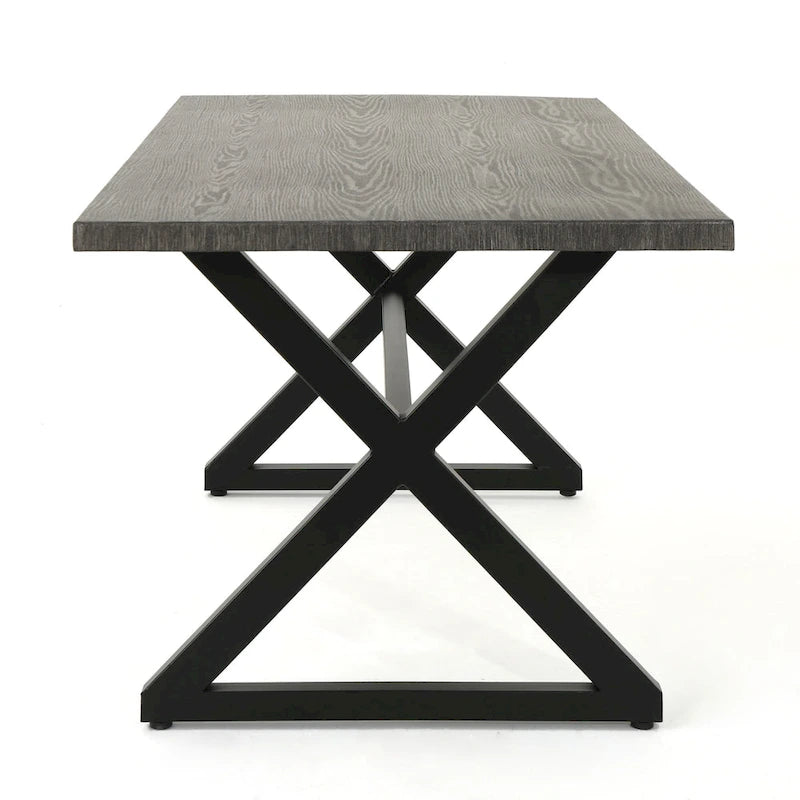 Ensemble de salle à manger d'extérieur 7 pièces en osier/aluminium/fer Grayson PE par Christopher Knight Home