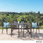 Ensemble de salle à manger rectangulaire 7 pièces en aluminium coulé Alfresco Outdoor de Christopher Knight Home - S.O.