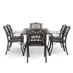 Ensemble de salle à manger rectangulaire 7 pièces en aluminium coulé Alfresco Outdoor de Christopher Knight Home - S.O.