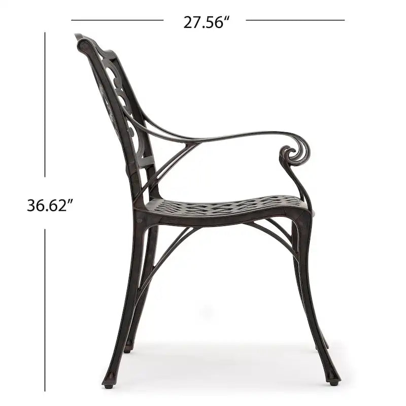 Ensemble de salle à manger rectangulaire 7 pièces en aluminium coulé Alfresco Outdoor de Christopher Knight Home - S.O.