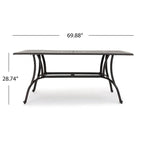 Ensemble de salle à manger rectangulaire 7 pièces en aluminium coulé Alfresco Outdoor de Christopher Knight Home - S.O.