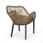 Ensemble de salle à manger 7 pièces en osier Fromberg avec coussin par Christopher Knight Home