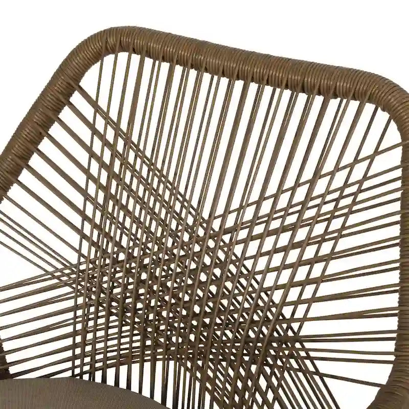 Ensemble de salle à manger 7 pièces en osier Fromberg avec coussin par Christopher Knight Home