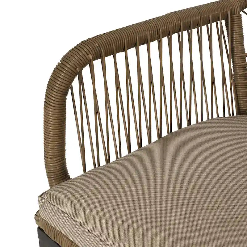 Ensemble de salle à manger 7 pièces en osier Fromberg avec coussin par Christopher Knight Home