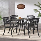 Outdoor Cayman 5-piece Aluminum Dining Set by Christopher Knight Home