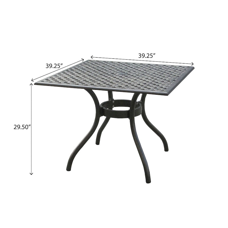 Ensemble de salle à manger extérieur 5 pièces en aluminium Cayman par Christopher Knight Home