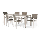 Ensemble de salle à manger extérieur 7 pièces en aluminium Cape Coral de Christopher Knight Home