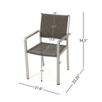 Ensemble de salle à manger extérieur 7 pièces en aluminium Cape Coral de Christopher Knight Home
