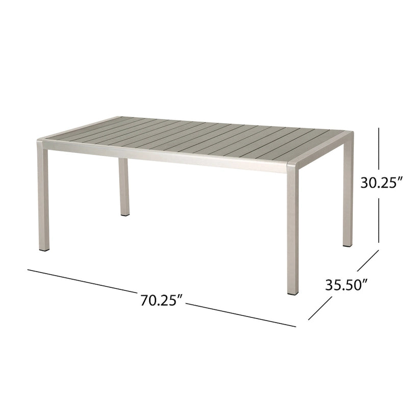 Ensemble de salle à manger extérieur 7 pièces en aluminium Cape Coral de Christopher Knight Home
