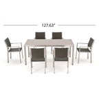 Ensemble de salle à manger extérieur 7 pièces en aluminium Cape Coral de Christopher Knight Home