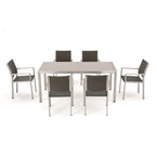 Ensemble de salle à manger extérieur 7 pièces en aluminium Cape Coral de Christopher Knight Home