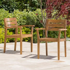 Ensemble de salle à manger rectangulaire 7 pièces en bois d'acacia Stamford par Christopher Knight Home