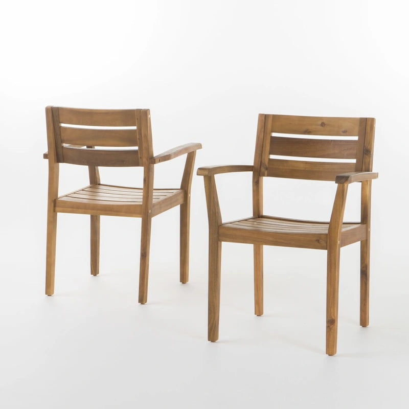 Ensemble de salle à manger rectangulaire 7 pièces en bois d'acacia Stamford par Christopher Knight Home