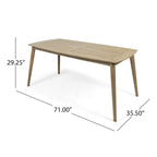 Ensemble de salle à manger rectangulaire 7 pièces en bois d'acacia Stamford par Christopher Knight Home