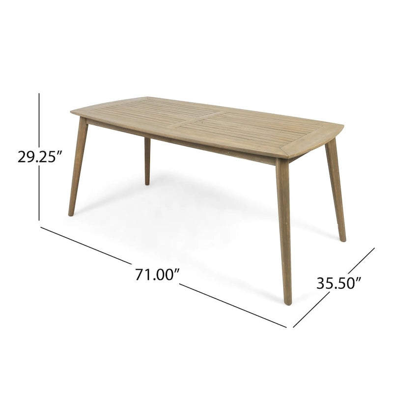 Ensemble de salle à manger rectangulaire 7 pièces en bois d'acacia Stamford par Christopher Knight Home