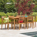 Ensemble de salle à manger rectangulaire 7 pièces en bois d'acacia Stamford par Christopher Knight Home
