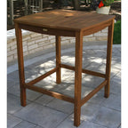 Ensemble de bar 5 pièces Eilaf avec chaises de bar en eucalyptus