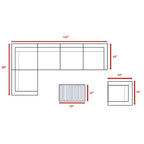 Ensemble de mobilier de jardin modulable 7 pièces gris avec coussins et fauteuils pivotants
