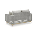 Causeuse d'extérieur grise Seton Creek avec coussin de Signature Design by Ashley - 58,5 L x 36,25 P x 35,88 H