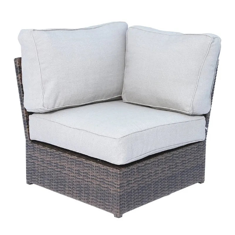Ensemble de canapé d'angle 6 pièces en osier marron Lucca de Living Source International