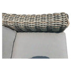 Canapé en osier trois tons gris/blanc cassé/beige avec coussin Teva Patio Furniture Hawaii
