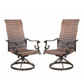 Lot de 2 chaises de salle à manger pivotantes en osier Westin - Marron