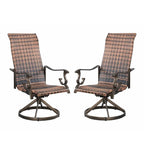 Lot de 2 chaises de salle à manger pivotantes en osier Westin - Marron