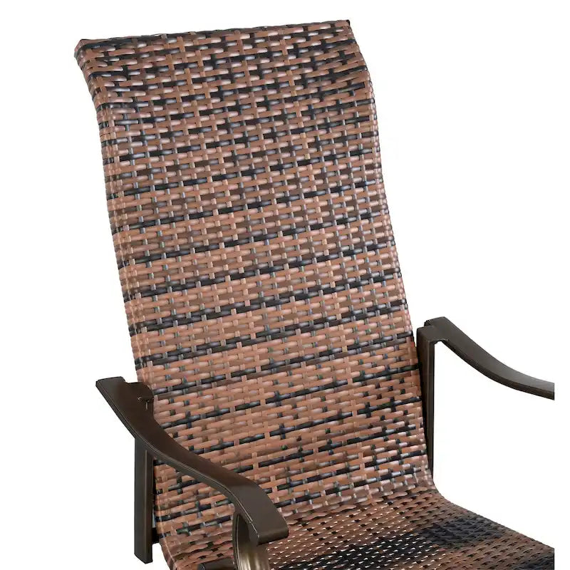 Lot de 2 chaises de salle à manger pivotantes en osier Westin - Marron