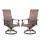 Lot de 2 chaises de salle à manger pivotantes en osier Westin - Marron