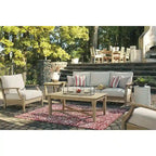 Signature Design by Ashley Ensemble d'extérieur 2 pièces Clare View beige – 81 larg. x 35 prof. x 32 haut.