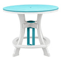 OS Home and Office Model Counter Height Round Table in Aruba Blue with White Base - N/A